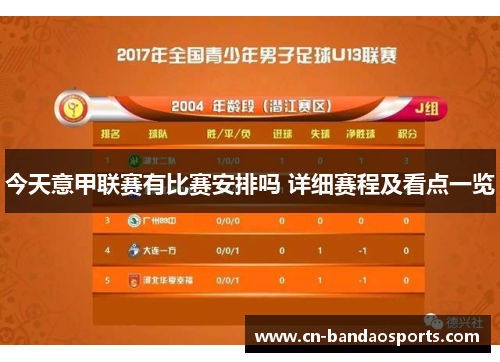 今天意甲联赛有比赛安排吗 详细赛程及看点一览