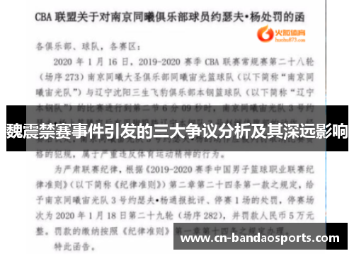 魏震禁赛事件引发的三大争议分析及其深远影响 魏震禁赛事件引发的三大争议分析及其深远影响