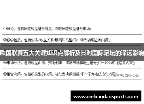 欧国联赛五大关键知识点解析及其对国际足坛的深远影响 欧国联赛五大关键知识点解析及其对国际足坛的深远影响